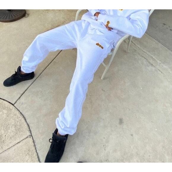 NWT Drew House Secret Sweatpant White Men’s XL Drawstring Elastic Hem - Picture 7 of 12